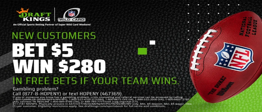 DraftKings Bet $5 ,Get $280 Creative