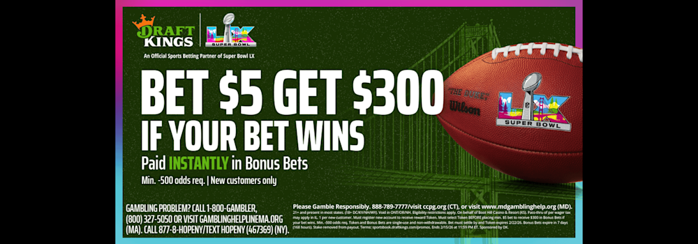 DraftKings $300 Super Bowl Promo