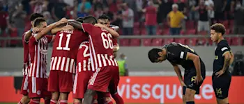 football 2024 conference league olympiacos players goal