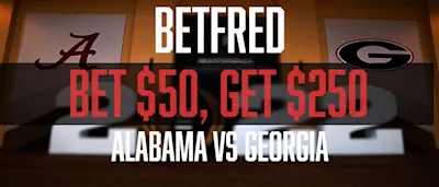 Betfred Alabama vs Georgia - Bet $50, Get $250