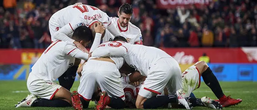 r football sevilla celebrating 2018