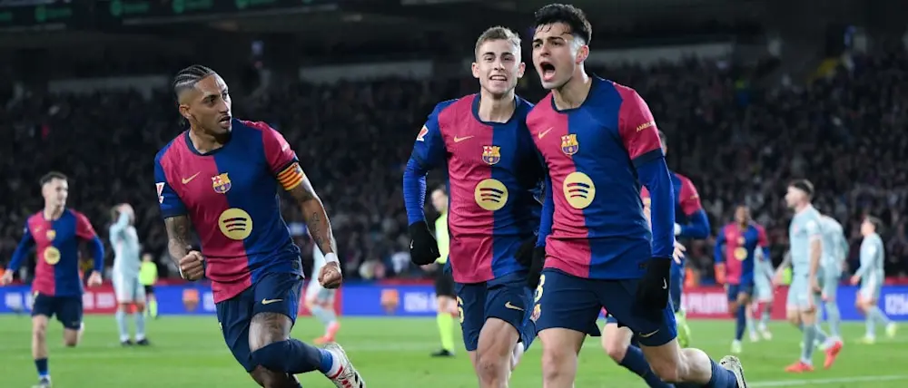 football 2024 spain liga ea sport barcelona pedri goal celebration