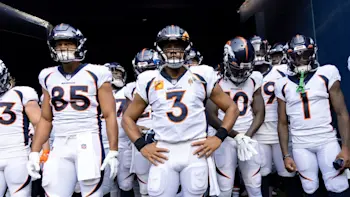Russell Wilson Broncos coming out of the tunnel