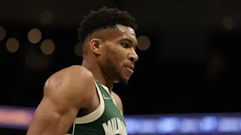 Giannis Antetokounmpo Bucks stare