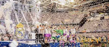 r football real madrid ucl celebration