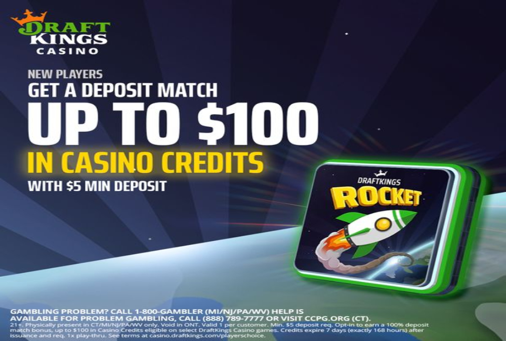 Casino Rocket promotional interface showcasing bonus offers