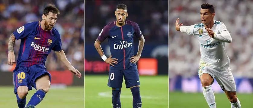 r football messi cristiano neymar