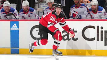 Devils Jack Hughes Skating