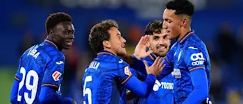 football 2024 spain liga ea sport getafe alvaro goal celebration