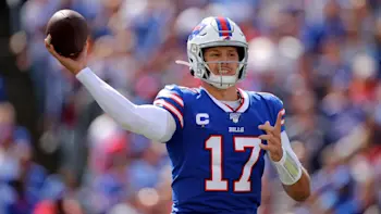 Josh Allen Makes Sidearm Throw