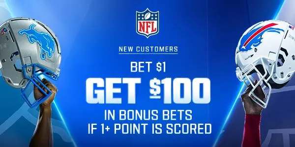 FanDuel Bet $1, get $100 Lions vs Bills