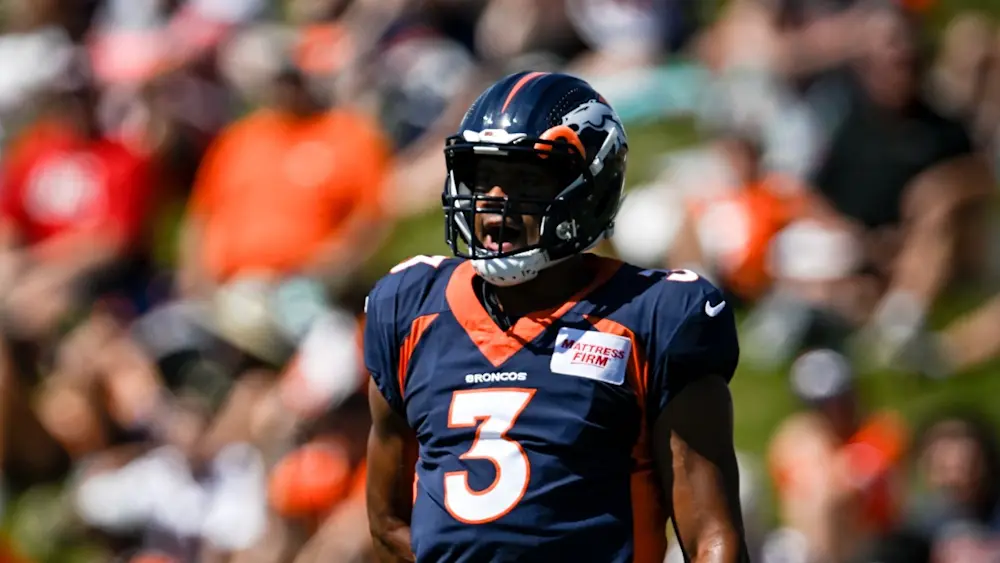 Russell Wilson at Broncos Training Camp