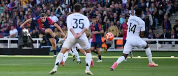 football 2025 laliga clasico barcelona real madrid fermin shoot