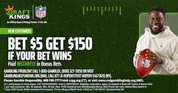 DraftKings Bet $5 Get $150 If You Win