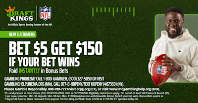 DraftKings Bet $5 Get $150 If You Win