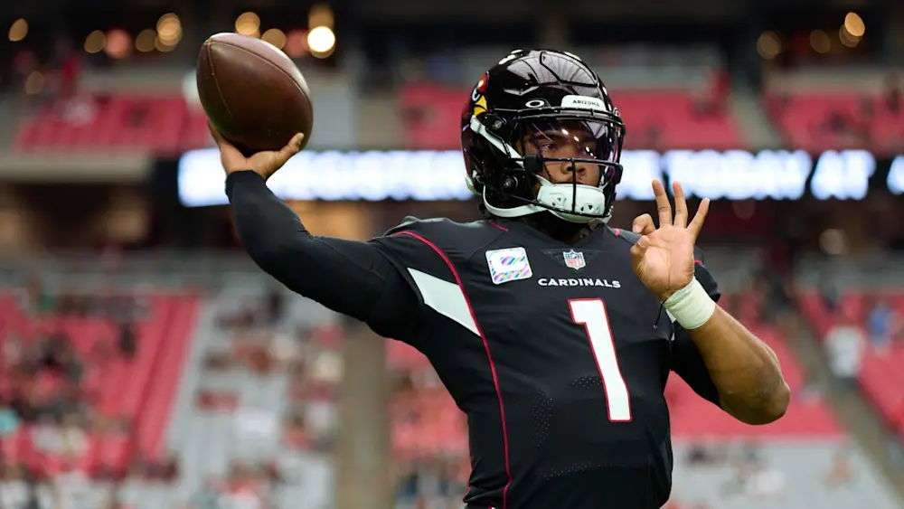 Kyler Murray Cardinals warm up throw