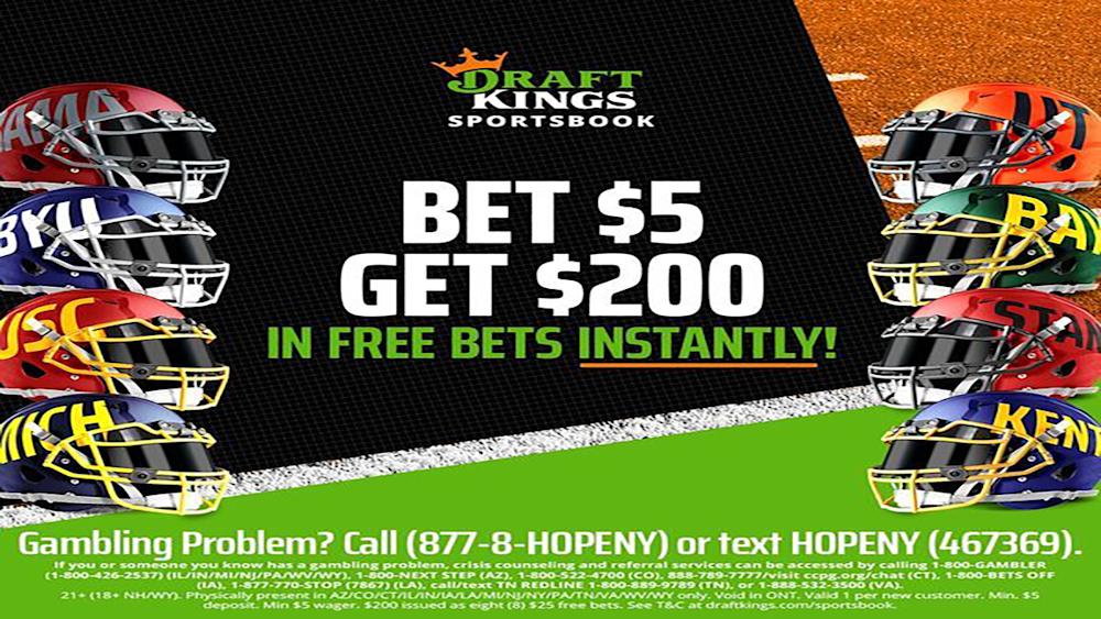 DraftKings Bet $5, Win $200 COLLEGE