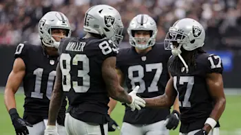 Darren Waller & Davante Adams Raiders handshake