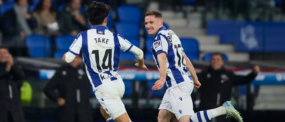 football 2025 spain copa del rey real sociedad sergi gomez goal celebration