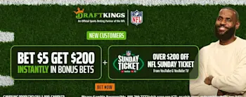 DraftKings NFL Bet5Get200 1024X477