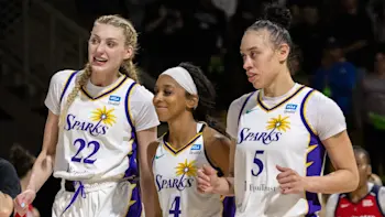 Los Angeles Sparks Cameron Brink, Lexie Brown, Dearica Hamby