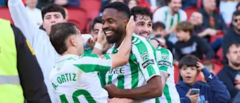 football 2025 spain liga ea sport real betis bakambu goal celebration
