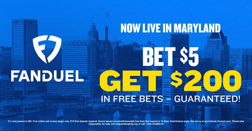 FanDuel Maryland, Bet $5, Get $200