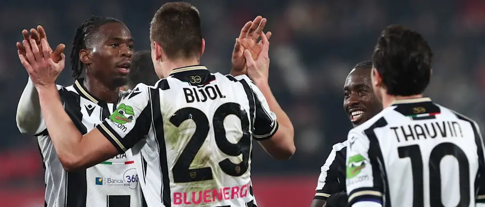 football 2024 italy serie a udinese bijol goal celebration