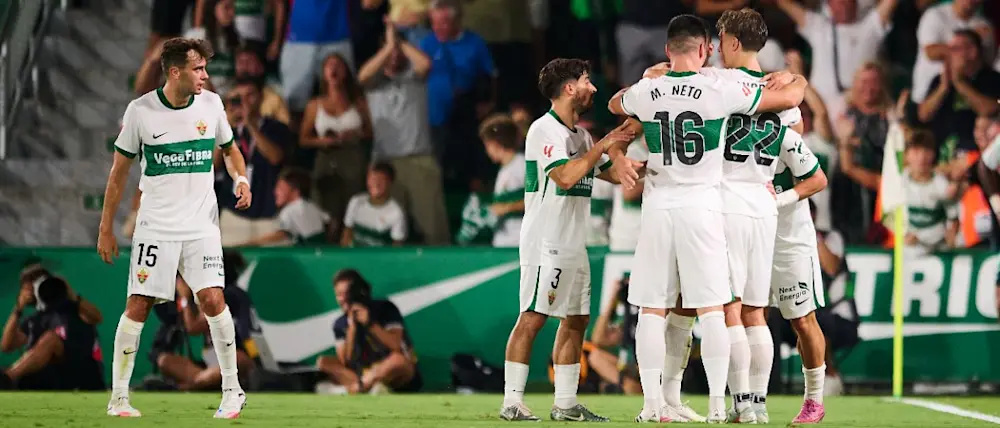 football 2025 laliga elche home goal celebration
