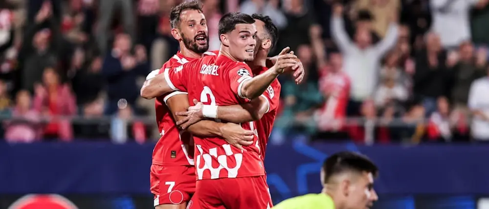 football 2024 champions league girona home goal celebration group
