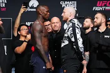 Israel Adesanya Joe Pyfer Faceoff