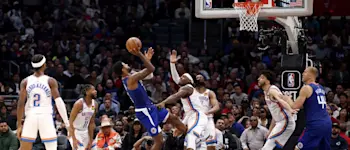 basket 2024 nba clippers thunder paul george throw