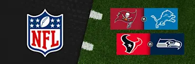 DK King Of The End Zone - Tampa Bay Buccaneers vs Detroit Lions and Houston Texans vs Seattle Seahawks