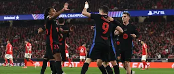 football 2025 champions league barcelona lewandowski goal celebration away