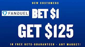 FanDuel Bet $1, Win $125 TEXT 1