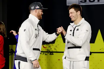 Drake Maye Sam Darnold Super Bowl XL