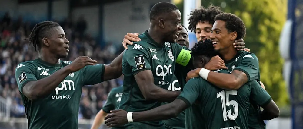 football 2024 france ligue1 as monaco away goal celebration