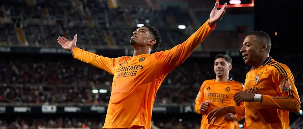 football 2024 spain liga ea sport real madrid bellingham away goal celebration