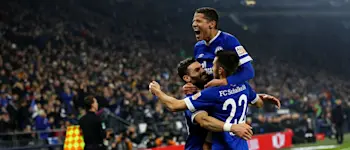 r football bundesliga schalke players celebrating new 19