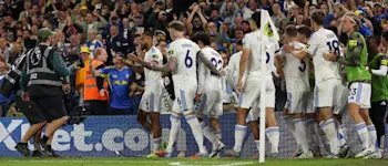football 2025 premier league leeds nmecha goal celebration corner