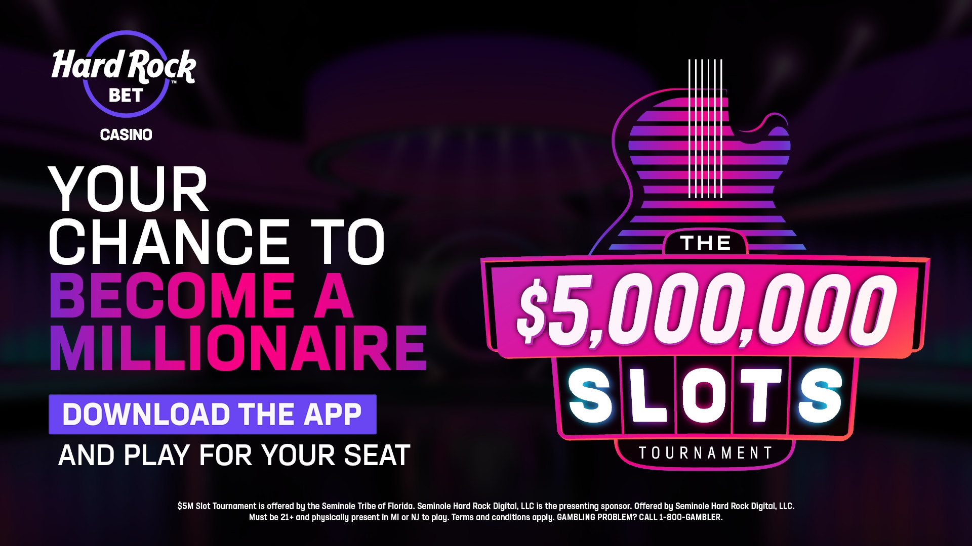 Hard Rock Bet Casino Slot Game Tournament: Win up to $1 Million!