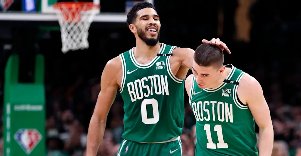 Boston Celtics Jayson Tatum and Payton Pritchard