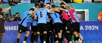football 2024 copa america uruguay players celebration