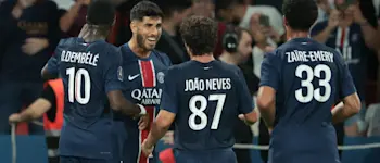 football 2024 ligue 1 psg asensio celebration goal