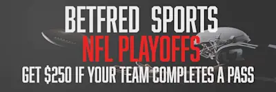 Betfred Playoffs - Bet $50, Get $250 if your team completes a pass