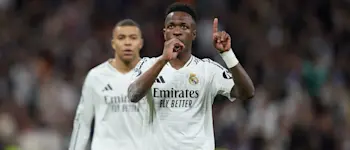 football 2025 champions league real madrid vinicius mbappe goal celebration