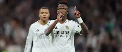 football 2025 champions league real madrid vinicius mbappe goal celebration