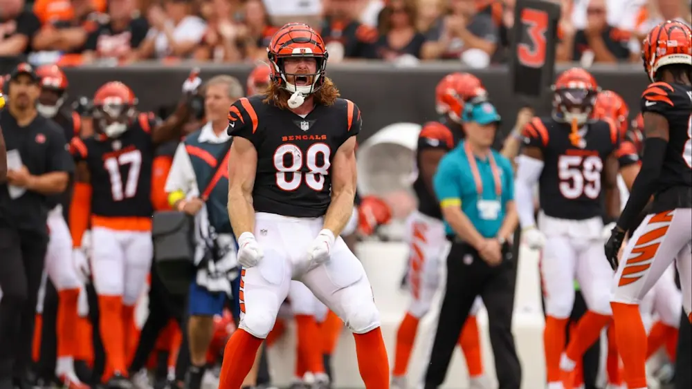 Hayden Hurst Bengals pumped up