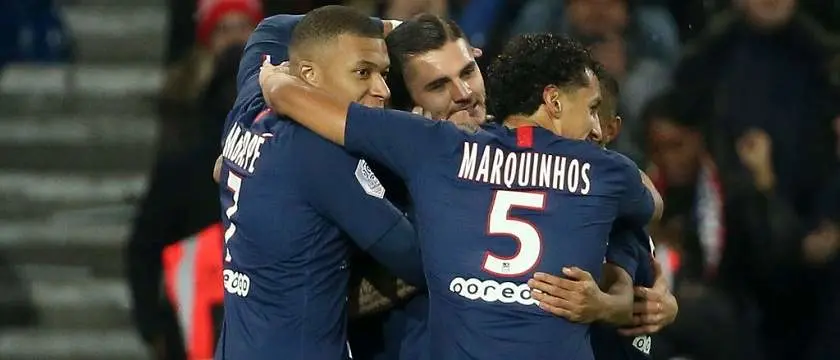 r football ligue1 psg celebrations