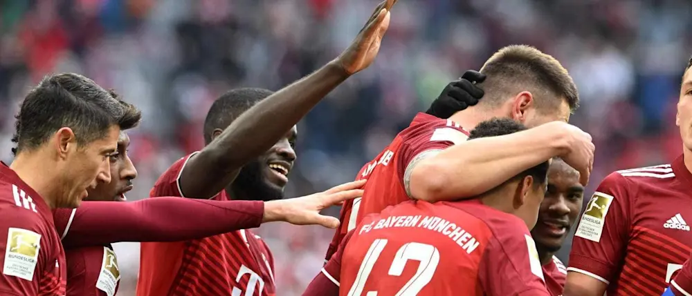 r football bundesliga bayern munich celebration 2022 8x3